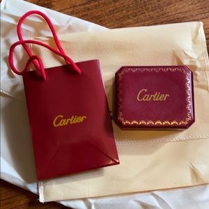 Red Cartier gift bag and box